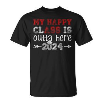 My Happy Class Is Outta Here 2024 Senior Graduation T-Shirt - Monsterry UK