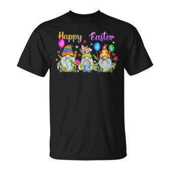 Happy Easter Day Bunny Gnome Rabbit Easter Egg Hunting Women T-Shirt - Seseable