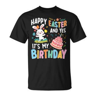 Happy Easter It's My Birthday Bunny Toddler Boys Girls T-Shirt | Mazezy