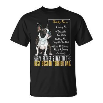 Happy Father’S Day To The Best Boston Terrier Dad T-Shirt - Monsterry DE