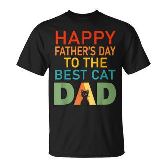 Happy Father's Day To The Best Cat Dad Cat Dad T-Shirt - Monsterry CA