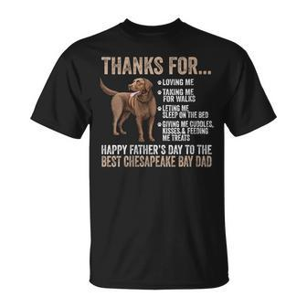 Happy Father’S Day To The Best Chesapeake Bay Retriever Dad T-Shirt - Thegiftio UK
