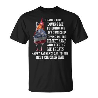 Happy Father's Day To The Best Chicken Dad T-Shirt - Seseable