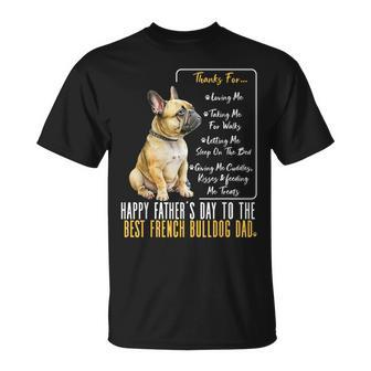 Happy Father’S Day To The Best Frenchie Dad French Bulldog T-Shirt - Thegiftio UK