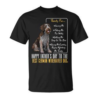 Happy Father’S Day To The Best German Wirehaired Pointer Dad T-Shirt - Thegiftio UK