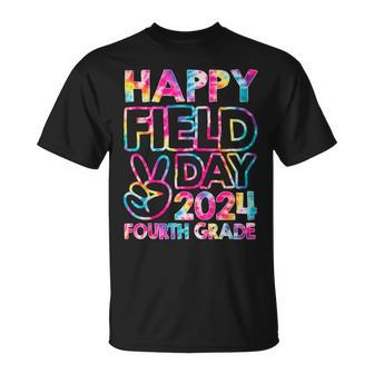 Happy Field Day 2024 Fourth Grade Field Trip Fun Day Tie Dye T-Shirt - Monsterry DE