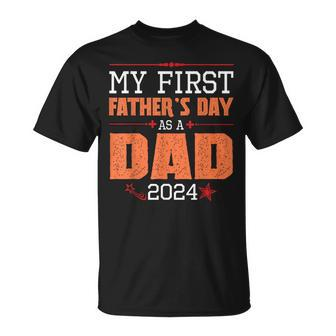 Happy My First Father's Day As A Dad 2024 Daddy Son Daughter T-Shirt - Thegiftio UK