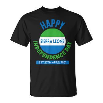 Happy Independence Day Sierra Leone Sierra Leone Flag T-Shirt - Monsterry UK