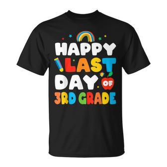 Happy Last Day Of 3Rd Grade Rainbow Teacher Student T-Shirt - Monsterry AU
