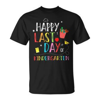 Happy Last Day Of Kindergarten Hello Summer Graduation T-Shirt | Mazezy DE