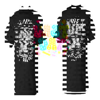 Happy Last Day Of School Groovy Students And Teachers T-Shirt | Mazezy