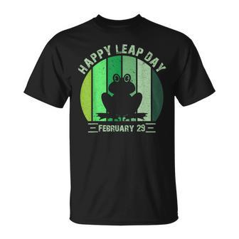 Happy Leap Day February 29 Leap Year Hoppy Frog Vintage T-Shirt | Mazezy UK
