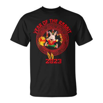 Happy Lunar New Year 2023 Cute Chinese Rabbit Decorations T-Shirt - Monsterry