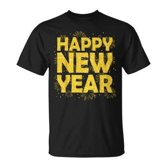 Happy New Year Nye Party 2024 New Years Eve Confetti T-Shirt - Seseable