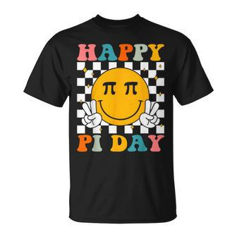Happy Pi Day Retro Smile Face Math Symbol Pi 314 T-Shirt | Mazezy