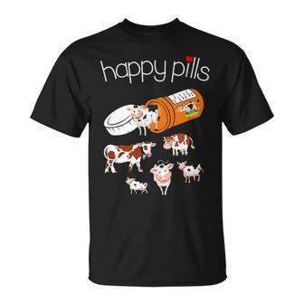 Happy Pills Cow T-Shirt | Mazezy