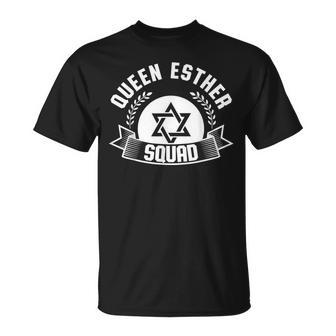 Happy Purim Costume Idea Queen Esther Squad Jewish Holiday T-Shirt - Seseable