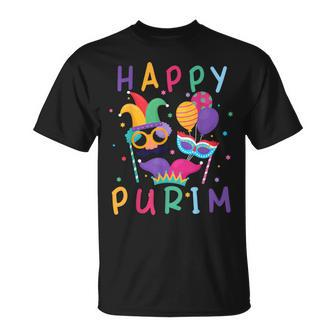Happy Purim Jewish Purim Costume T-Shirt | Mazezy