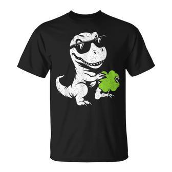 Happy St Pat-Rex Day St Patty's Day Dinosaur Monster Truck T-Shirt | Mazezy