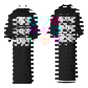 Happy Valentines Day Candy Conversation Hearts Cute T-Shirt | Seseable FR