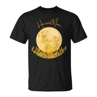 Harvest Moon Apparel For September Full Moon Phase Calendar T-Shirt - Seseable