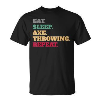 Hatchetman Eat Sleep Axe Throwing T-Shirt - Monsterry UK