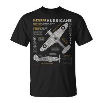 Hawker Hurricane Battle Of Britain Wwii Raf Fighter Plane T-Shirt - Thegiftio UK