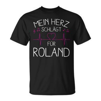 My Heart Beats Fur Roland I Love Roland T-Shirt - Seseable