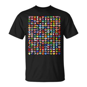 Heart Flags Of The Countries Of The World Flags Unity Day T-Shirt - Monsterry AU