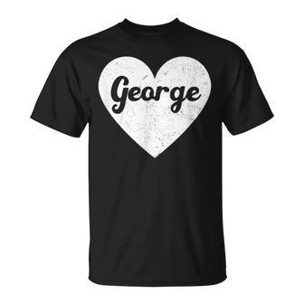 I Heart George First Names And Hearts I Love George T-Shirt - Monsterry UK