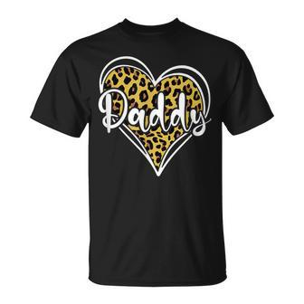 Heart Leopard Daddy Family Matching Father's Day Dad Men T-Shirt - Thegiftio UK