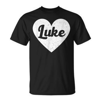 I Heart Luke First Names And Hearts I Love Luke T-Shirt - Monsterry UK