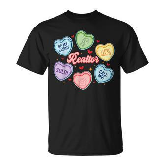 Hearts Candy Valentines Day Real Estate Be My Client T-Shirt - Seseable
