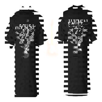 Heavy Metal Over All Iintage Heavy Metal Guitarra Camiseta unisex - Regaloses