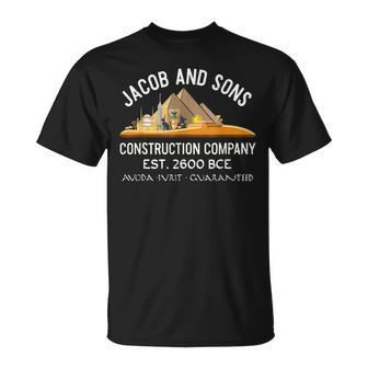 Hebrew Construction Egypt Pyramids Builders Passover T-Shirt - Seseable