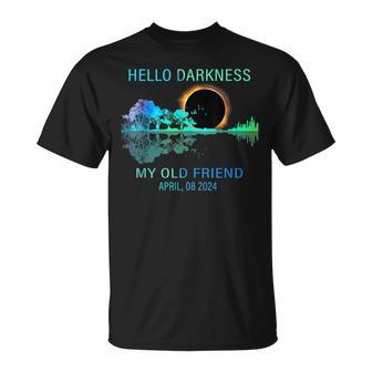 Hello Darkness My Old Friend 2024 Solar Eclipse April 08 24 T-Shirt - Monsterry CA