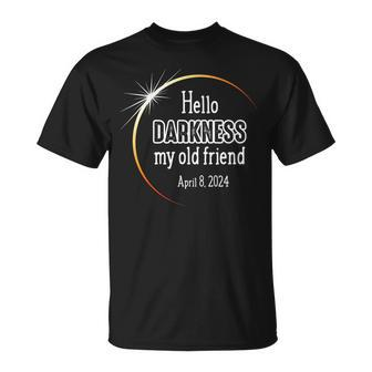 Hello Darkness My Old Friend April 8 2024 Eclipse T-Shirt | Mazezy