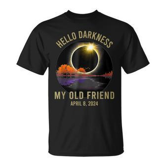 Hello Darkness My Old Friend Guitar Landscape T-Shirt | Mazezy