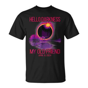Hello Darkness My Old Friend Pink Solar Eclipse April T-Shirt - Monsterry DE