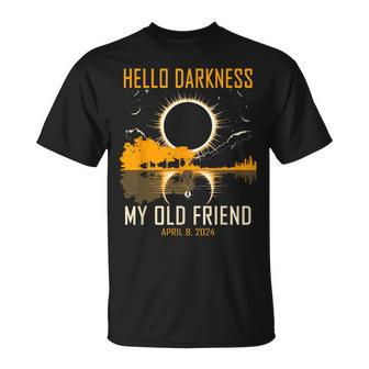 Hello Darkness My Old Friend Solar Eclipse April 8 2024 T-Shirt | Mazezy AU