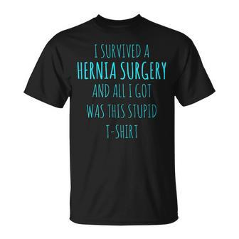 Hernia Surgery Get Well Soon Recovery Gag T-Shirt - Monsterry UK