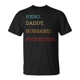 Hero Daddy Husband Protektor Atertag Geschenk Papa Sohn T-Shirt - Geschenkecke