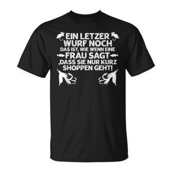 Herren Angeln I Lustiger Spruch Fischer Angel-Zubehör Papa Opa Cool T-Shirt - Geschenkecke