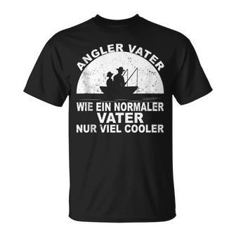 Herren Fischen Angeln Fischer Papa Anglerater Sonnenuntergang T-Shirt - Geschenkecke