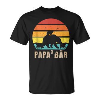 Herren Papa 3 Bär Bär Papa 3 Kinder T-Shirt - Geschenkecke