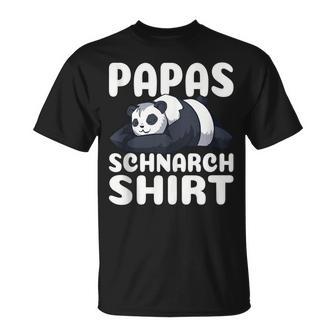 Herren Papa's Schnarch Bester Papaatertag Sohn T-Shirt - Geschenkecke