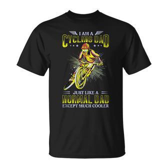 Herren Radfahrer Papa Wie Ein Normaler Papa Aber Cooler Lustiges T-Shirt - Geschenkecke