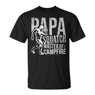 Herren Sasquatch Papa Squatch Camping Bigfoot Für Papaatertag T-Shirt - Geschenkecke