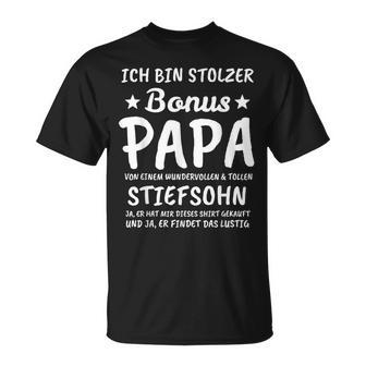 Herren Stiefvater Stiefsohn Bonus Papa T-Shirt - Geschenkecke