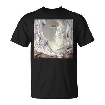 Herren T-Shirt Mystischer Bergdruck in Schwarz, Wanderlust Motiv - Seseable